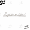 TARGHETTA SCRITTA POSTERIORE VESPA 50 SPECIAL CURVATA PRIMA SERIE 3 MARCE