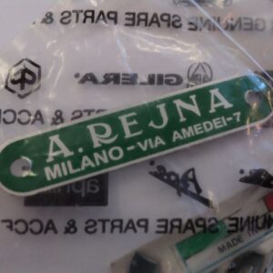 TARGHETTA VERDE A. REJNA MILANO VIA AMEDEI 7
