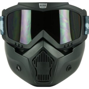 Maschera integrale s-line urban city nera con occhiale scuro e elastico mimetico