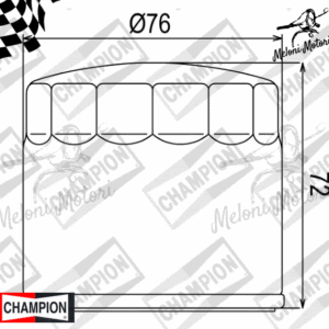 COF 053 FILTRO OLIO CHAMPION DUCATI XDIAVEL - DIAVEL AMG/CARBON/CROMO/FL/WHITE STRIPE 1200 - 2011 2012 2013 2014 2015 2016 2017