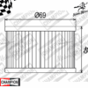 cof 011 filtro olio champion honda gl 500/650 silverwing - trx 500 fourtrax foreman - cbx 500 supersport - cx 650 custom/euro/turbo