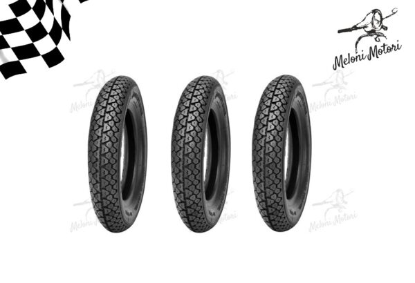 kit 3 gomme pneumatici copertoni 3.50.10 6pr 56j vespa disegno michelin