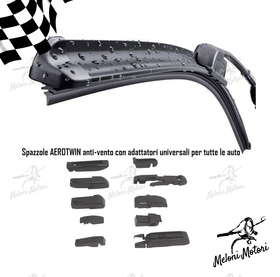kit 2 spazzole tergicristallo anteriore aerotwin fiat panda 169 (seconda  serie) dal 2003 al 2013 - Meloni Motori