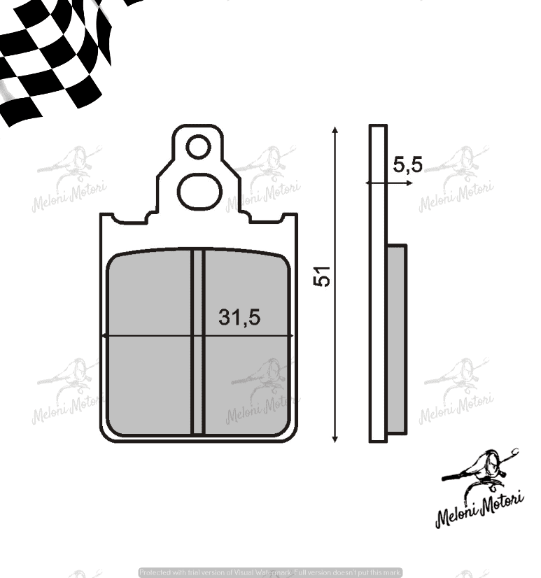 Coppia pastiglie freno anteriori organiche piaggio vespa px 125/150/200 1998 1999 2000 2001