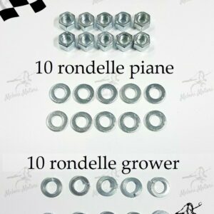Kit dadi rondelle piane spaccate m7 restauro banco carter motore per Vespa PE PX 125/150/200 ARCOBALENO LML