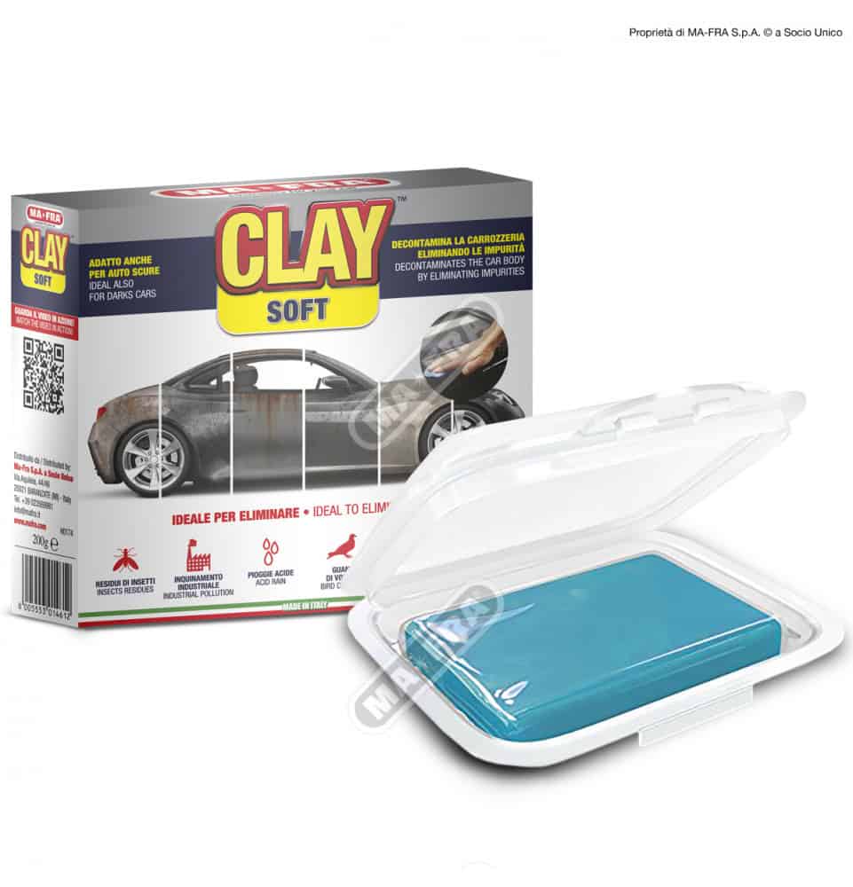 MAFRA CLAY BAR SCURA PER DECONTAMINAZIONE CARROZZERIA AUTO SCURE SOFT