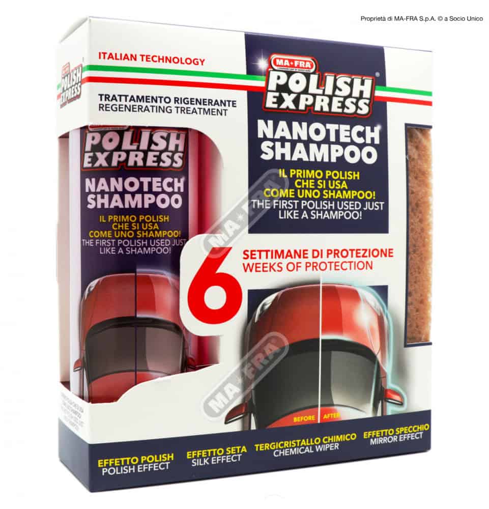 MAFRA KIT POLISH EXPRESS SHAMPOO NANOTECNOLOGICO + SPUGNA IN DOTAZIONE