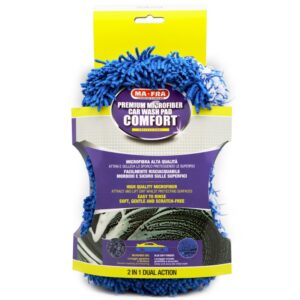 Ma-Fra Comfort Car Wash Pad – Guanto pad in microfibra doppia azione