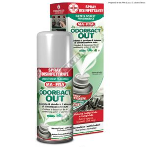 Ma-Fra Odorbact Out PMC 150 ml – Spray disinfettante abitacolo e climatizzatore auto